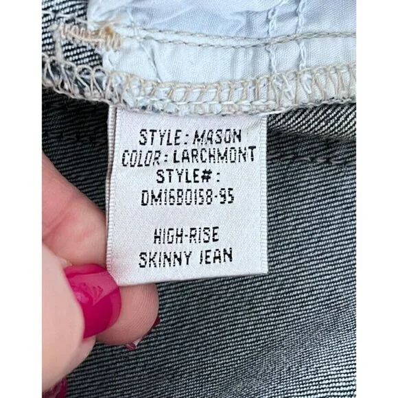 Lovers + Friends Mason High Rise Skinny Jeans Larchmont Distressed Women's Sz 27 - Picture 11 of 12